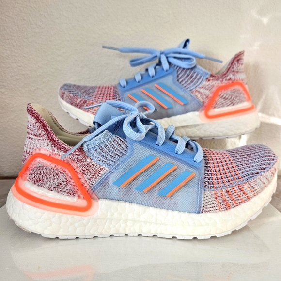 adidas Shoes - Adidas Ultra Boost Multicolor Sneakers Coral Glow Blue Size 8